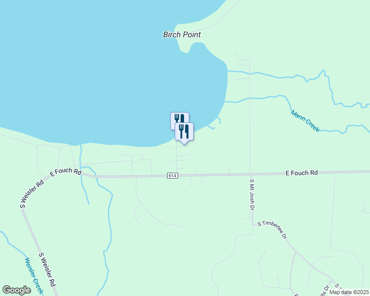 map of restaurants, bars, coffee shops, grocery stores, and more near 200 Perrins Landing Drive in Traverse City