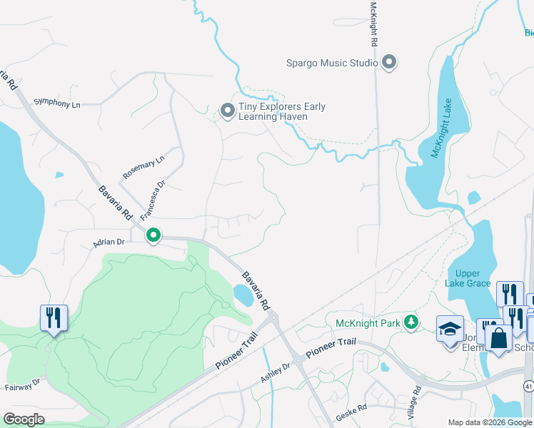 map of restaurants, bars, coffee shops, grocery stores, and more near 908 Carriage Lane in Chaska