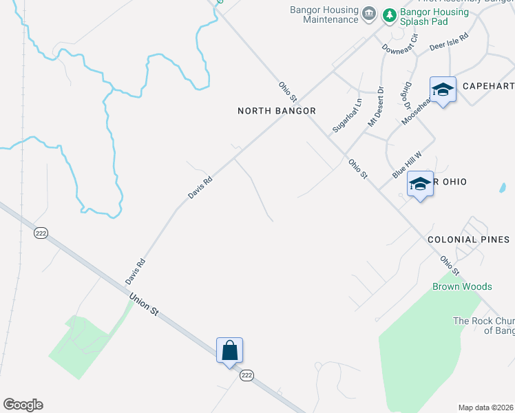 map of restaurants, bars, coffee shops, grocery stores, and more near 81 Magnolia Hill Road in Bangor