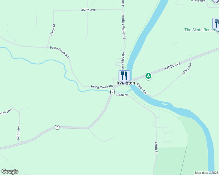 map of restaurants, bars, coffee shops, grocery stores, and more near E4072 440th Avenue in Menomonie