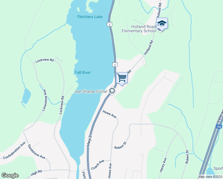 map of restaurants, bars, coffee shops, grocery stores, and more near Intrepid Lane in Fletchers Lake