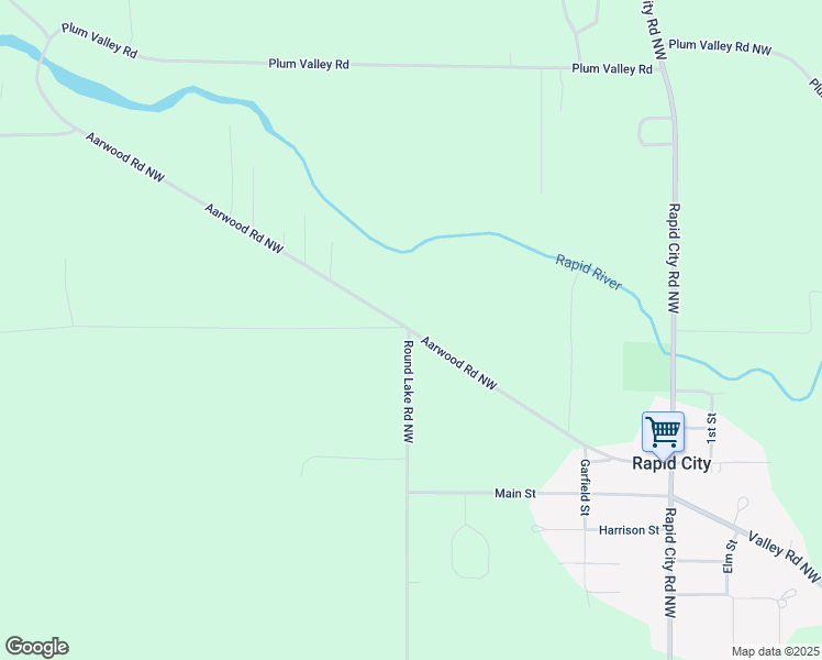 map of restaurants, bars, coffee shops, grocery stores, and more near 6072 Aarwood Road Northwest in Rapid City