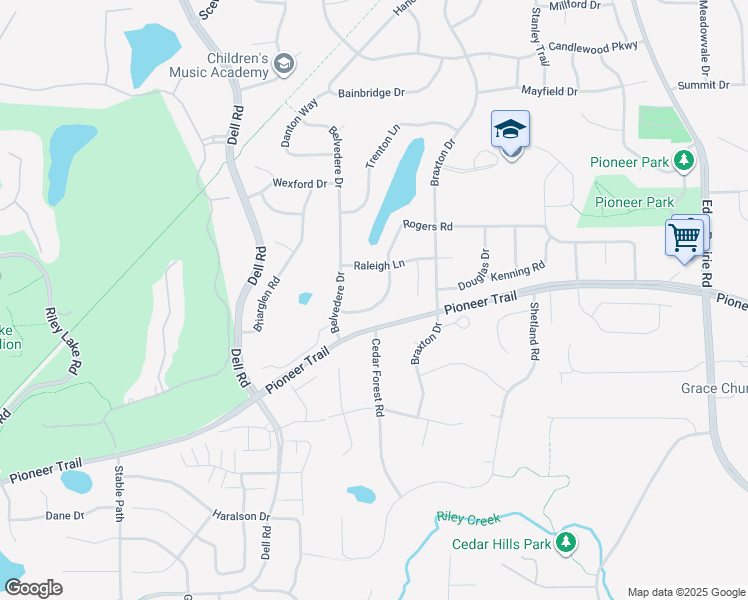 map of restaurants, bars, coffee shops, grocery stores, and more near 17148 Rogers Road in Eden Prairie