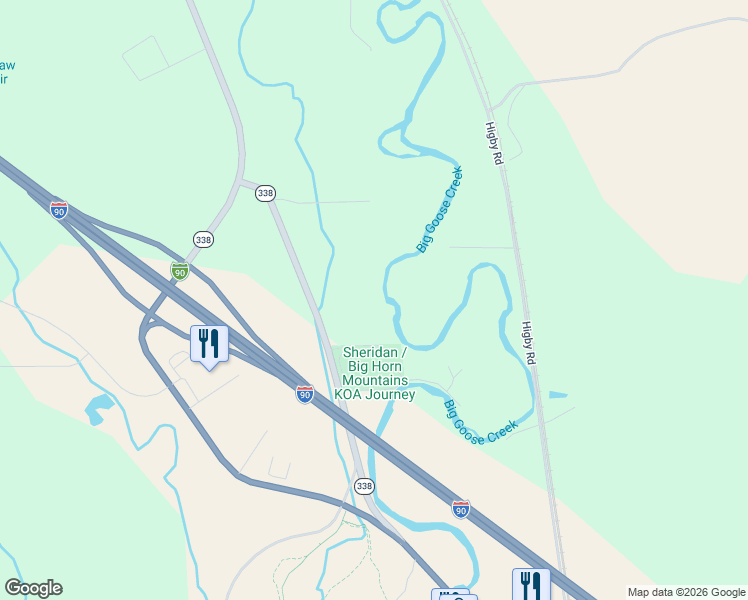 map of restaurants, bars, coffee shops, grocery stores, and more near 73 Decker Road in Sheridan