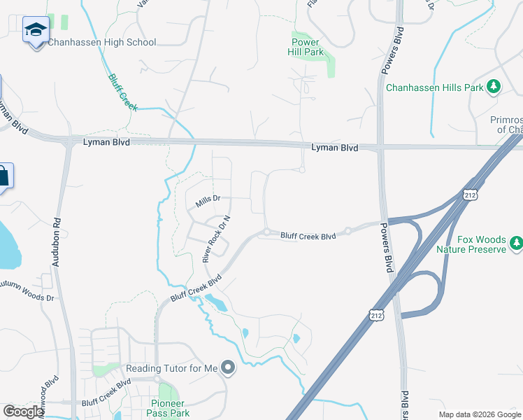 map of restaurants, bars, coffee shops, grocery stores, and more near 9151 River Rock Drive North in Chanhassen