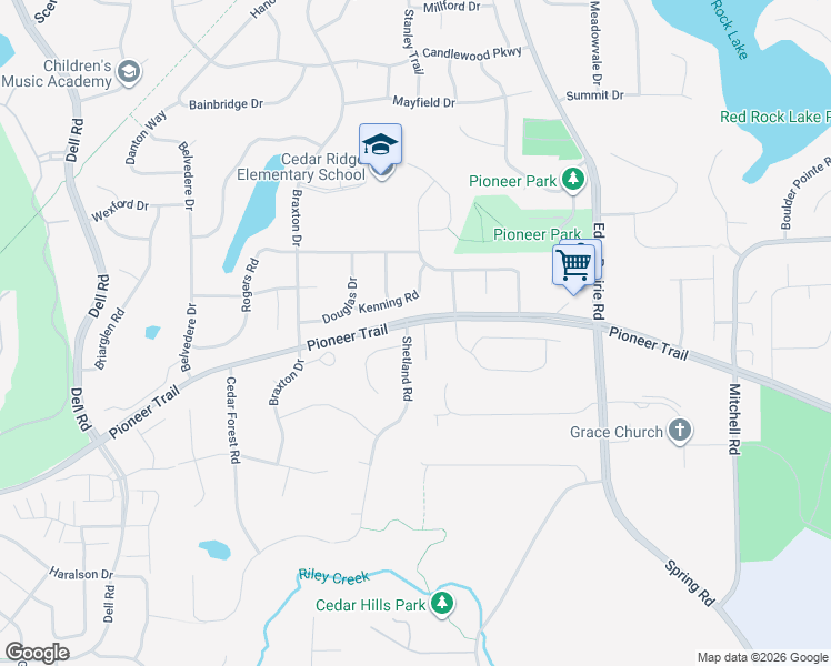 map of restaurants, bars, coffee shops, grocery stores, and more near 9101 Shetland Road in Eden Prairie