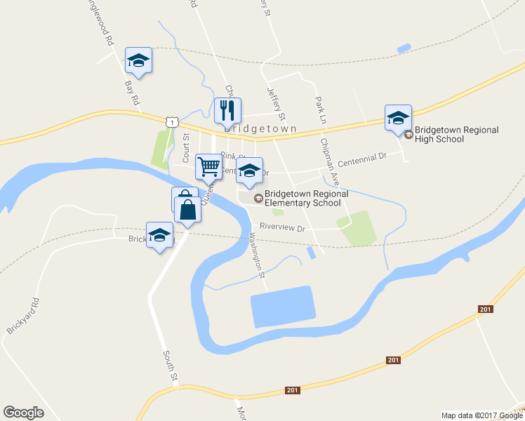 map of restaurants, bars, coffee shops, grocery stores, and more near 7 Victoria Street in Bridgetown