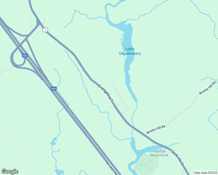 map of restaurants, bars, coffee shops, grocery stores, and more near 3278 Evangeline Trail in Upper Sackville