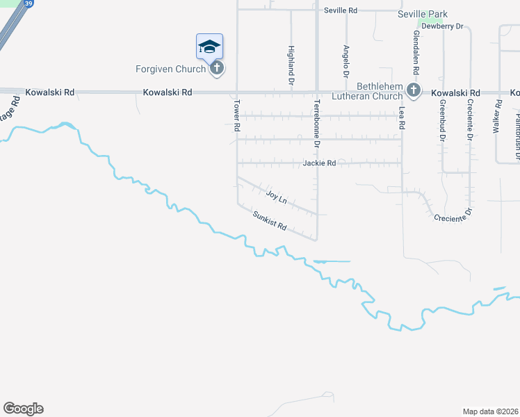 map of restaurants, bars, coffee shops, grocery stores, and more near 1721 Joy Lane in Mosinee