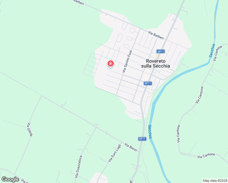 map of restaurants, bars, coffee shops, grocery stores, and more near 43/A Via della Liberta' in Rovereto sulla Secchia