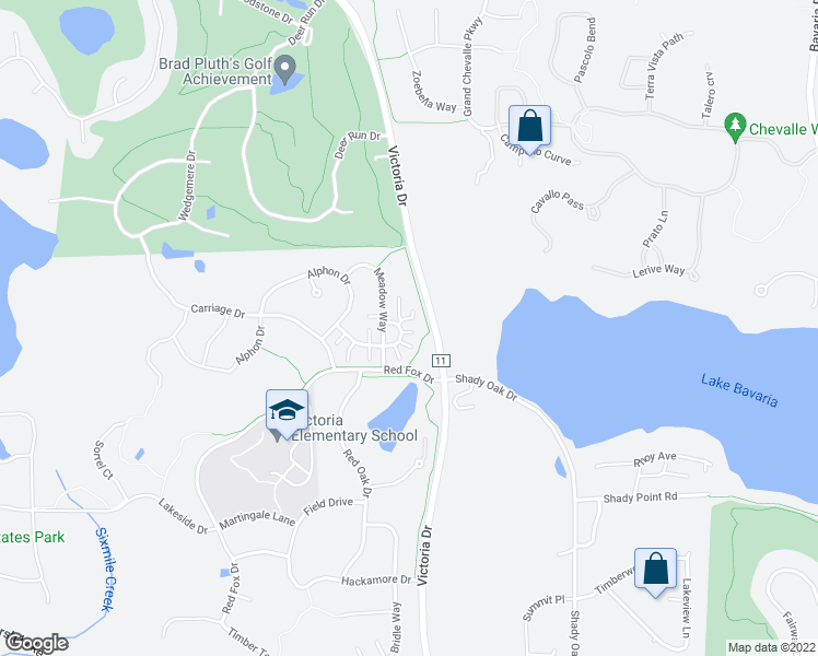 map of restaurants, bars, coffee shops, grocery stores, and more near 9140 Fox Court in Victoria