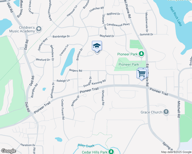 map of restaurants, bars, coffee shops, grocery stores, and more near 9032 McGuffey Road in Eden Prairie