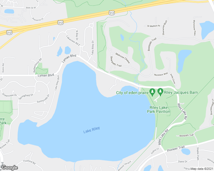 map of restaurants, bars, coffee shops, grocery stores, and more near 9002 Riley Lake Road in Eden Prairie