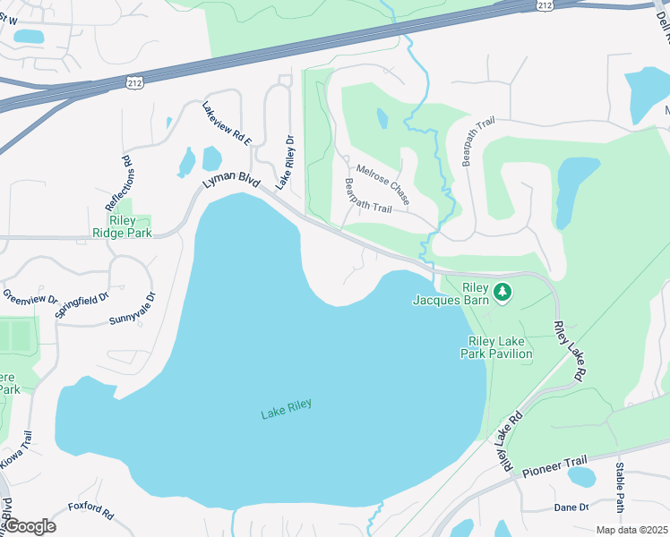 map of restaurants, bars, coffee shops, grocery stores, and more near 9002 Riley Lake Road in Eden Prairie
