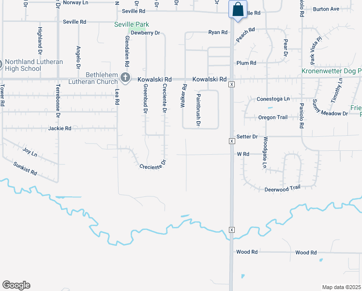 map of restaurants, bars, coffee shops, grocery stores, and more near 2022 West Road in Mosinee