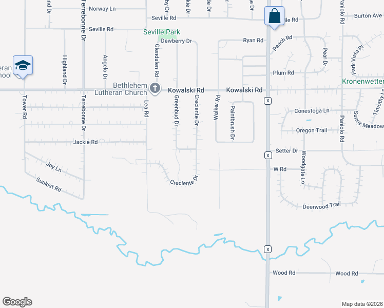 map of restaurants, bars, coffee shops, grocery stores, and more near 2022 West Road in Mosinee