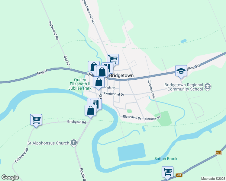 map of restaurants, bars, coffee shops, grocery stores, and more near 8 Freeman Street in Bridgetown