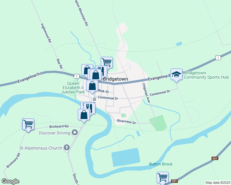 map of restaurants, bars, coffee shops, grocery stores, and more near 8 Freeman Street in Bridgetown