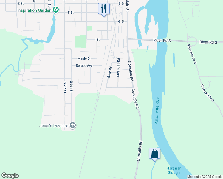 map of restaurants, bars, coffee shops, grocery stores, and more near 276 Independence Way in Independence