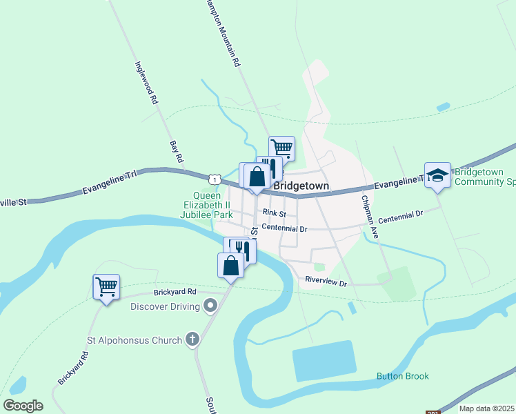 map of restaurants, bars, coffee shops, grocery stores, and more near 14 Queen Street in Bridgetown