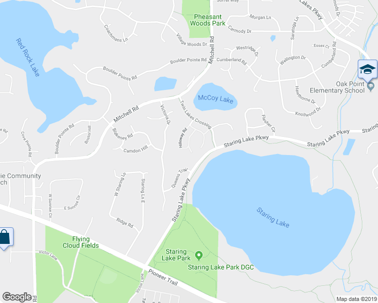 map of restaurants, bars, coffee shops, grocery stores, and more near 8984 Hilloway Road in Eden Prairie