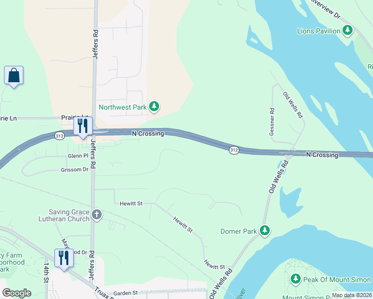 map of restaurants, bars, coffee shops, grocery stores, and more near 4022 Highview Drive in Eau Claire