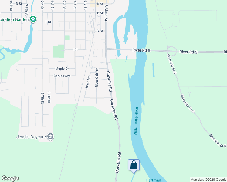 map of restaurants, bars, coffee shops, grocery stores, and more near 6360 Corvallis Road in Independence