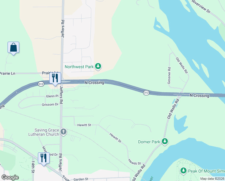 map of restaurants, bars, coffee shops, grocery stores, and more near 4022 Highview Drive in Eau Claire
