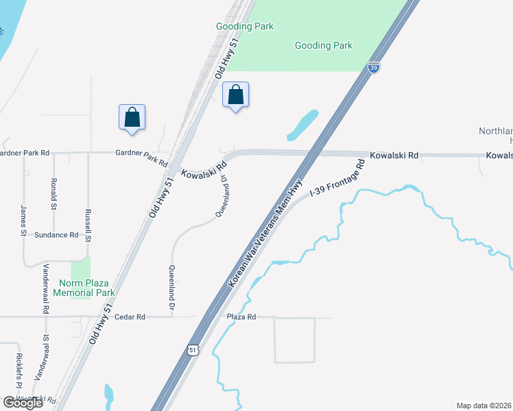 map of restaurants, bars, coffee shops, grocery stores, and more near 2070 Queenland Drive in Kronenwetter