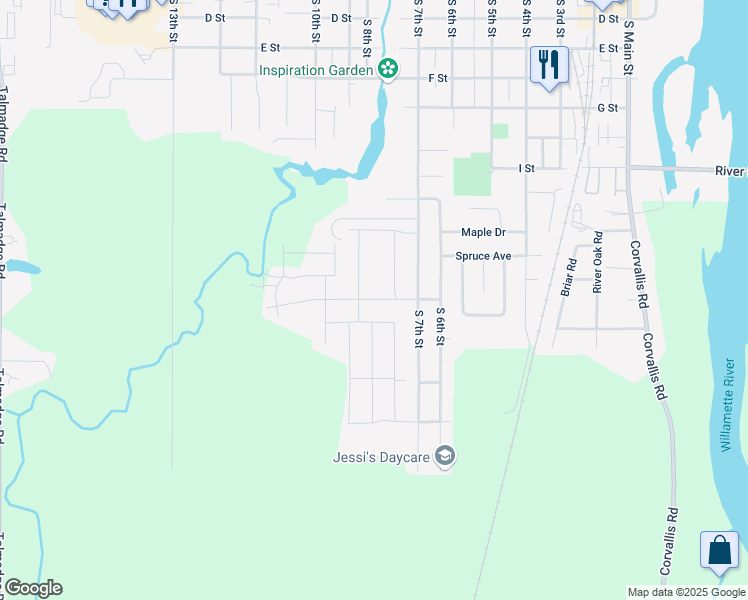 map of restaurants, bars, coffee shops, grocery stores, and more near 1362 Washington Street in Independence