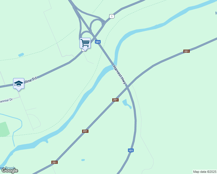 map of restaurants, bars, coffee shops, grocery stores, and more near 201 Nova Scotia Trunk 1 in Kentville