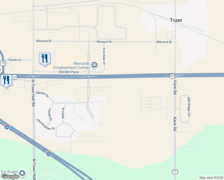 map of restaurants, bars, coffee shops, grocery stores, and more near Wisconsin 312 in Eau Claire