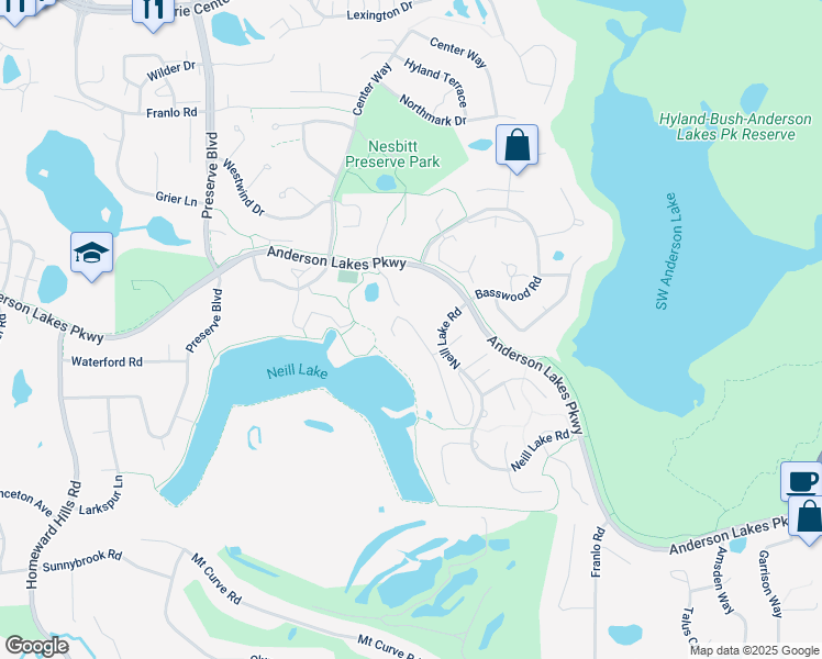 map of restaurants, bars, coffee shops, grocery stores, and more near 8914 Neill Lake Road in Eden Prairie