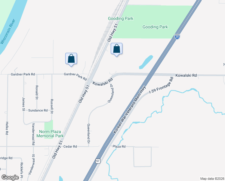 map of restaurants, bars, coffee shops, grocery stores, and more near 2070 Queenland Drive in Kronenwetter