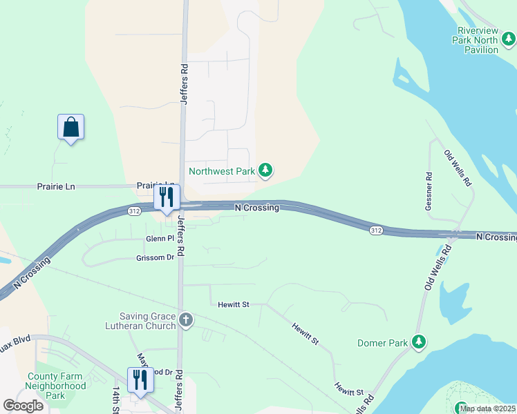 map of restaurants, bars, coffee shops, grocery stores, and more near Wisconsin 312 in Eau Claire