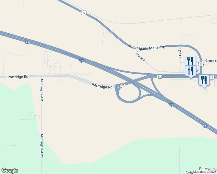 map of restaurants, bars, coffee shops, grocery stores, and more near 7842 County Highway EE in Eau Claire