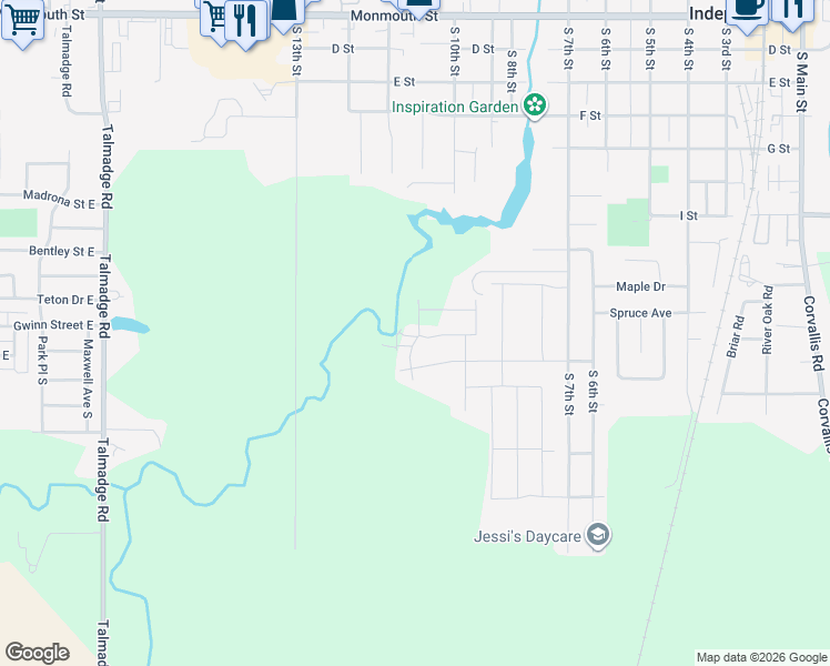 map of restaurants, bars, coffee shops, grocery stores, and more near 1092 Chestnut Street in Independence