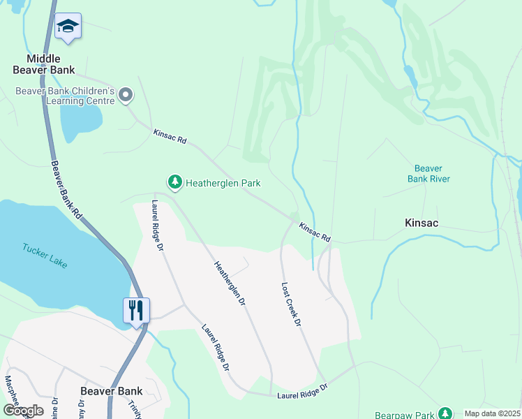 map of restaurants, bars, coffee shops, grocery stores, and more near 281 Beaver Bank Road in Beaver Bank