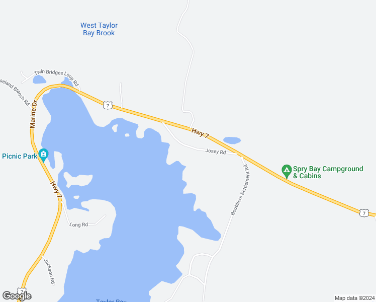 map of restaurants, bars, coffee shops, grocery stores, and more near 50 Josey Road in Tangier