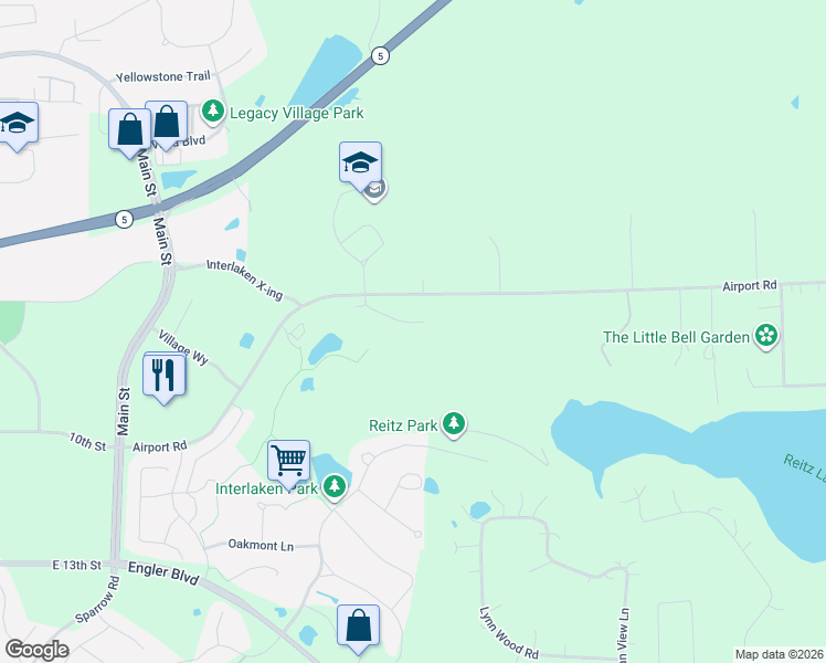 map of restaurants, bars, coffee shops, grocery stores, and more near 949 Firesteed Ridge in Waconia