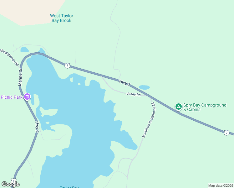 map of restaurants, bars, coffee shops, grocery stores, and more near 50 Josey Road in Tangier