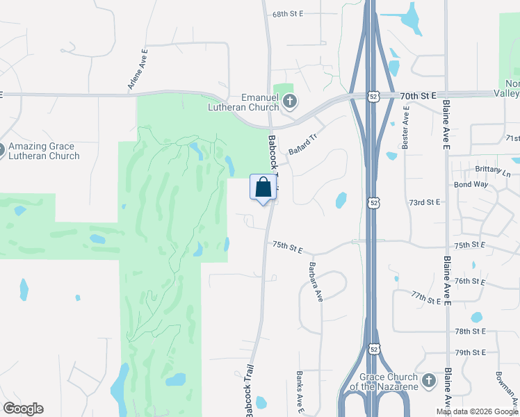 map of restaurants, bars, coffee shops, grocery stores, and more near 7400 County Road 73 in Inver Grove Heights