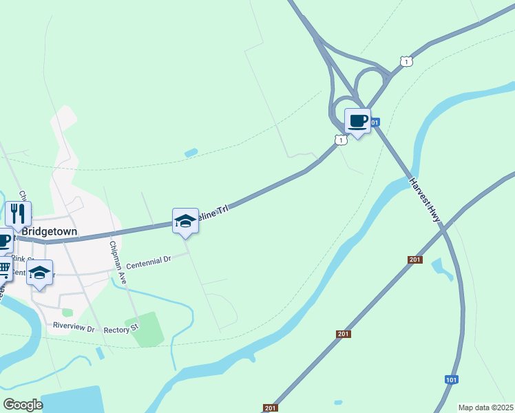 map of restaurants, bars, coffee shops, grocery stores, and more near 528 Granville Street in Bridgetown