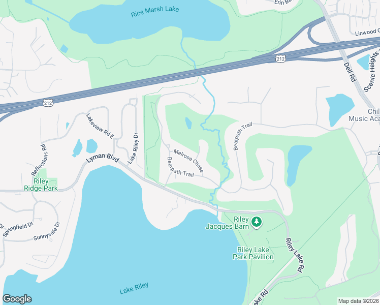 map of restaurants, bars, coffee shops, grocery stores, and more near 18734 Melrose Chase in Eden Prairie