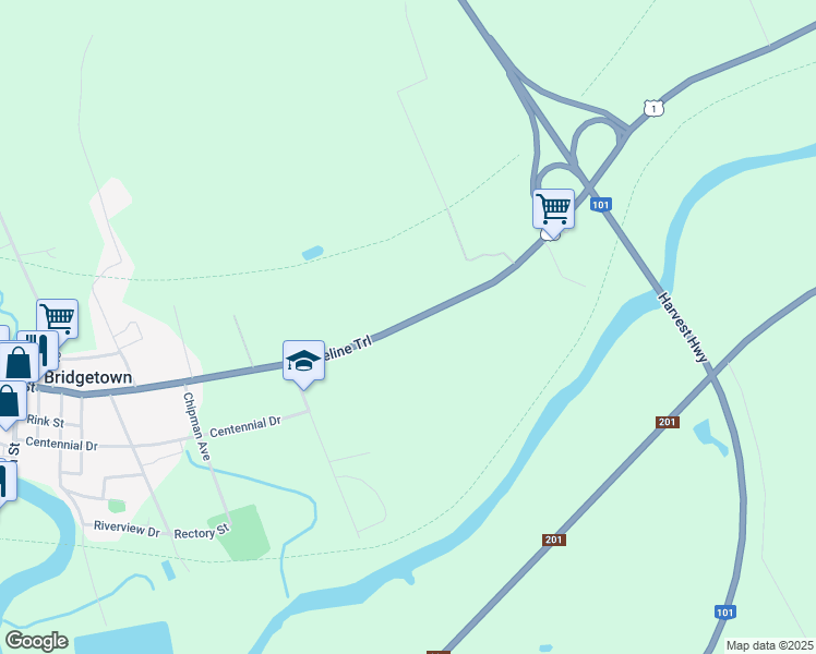 map of restaurants, bars, coffee shops, grocery stores, and more near 528 Granville Street in Bridgetown