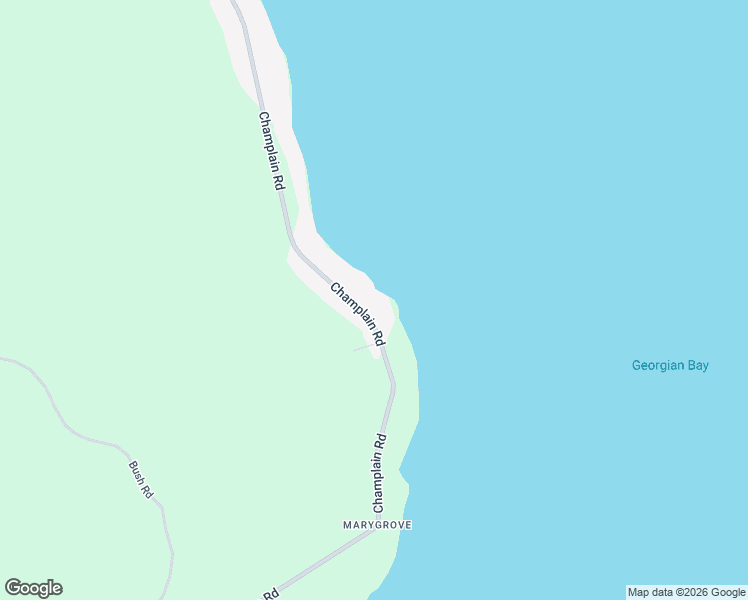 map of restaurants, bars, coffee shops, grocery stores, and more near 1499 Champlain Road in Simcoe County
