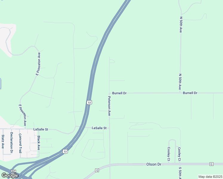 map of restaurants, bars, coffee shops, grocery stores, and more near 4502 Burnell Drive in Eau Claire