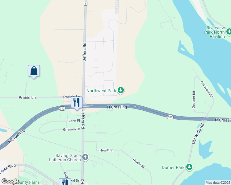 map of restaurants, bars, coffee shops, grocery stores, and more near 4525 Hartzell Lane in Eau Claire
