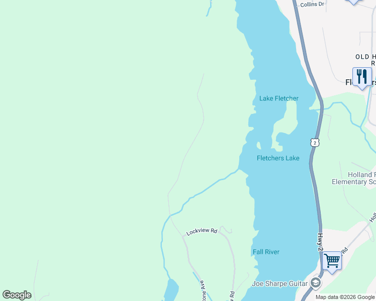 map of restaurants, bars, coffee shops, grocery stores, and more near Sutherland Drive in Fall River