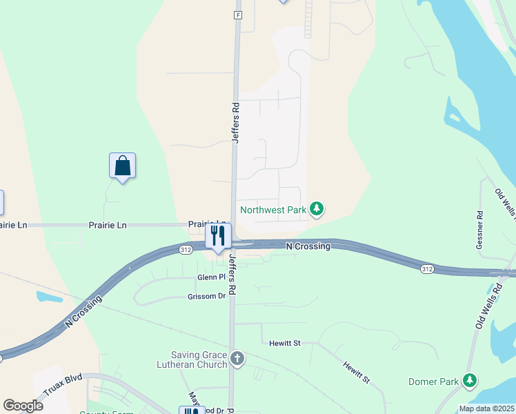 map of restaurants, bars, coffee shops, grocery stores, and more near 4 Woodford Court in Eau Claire